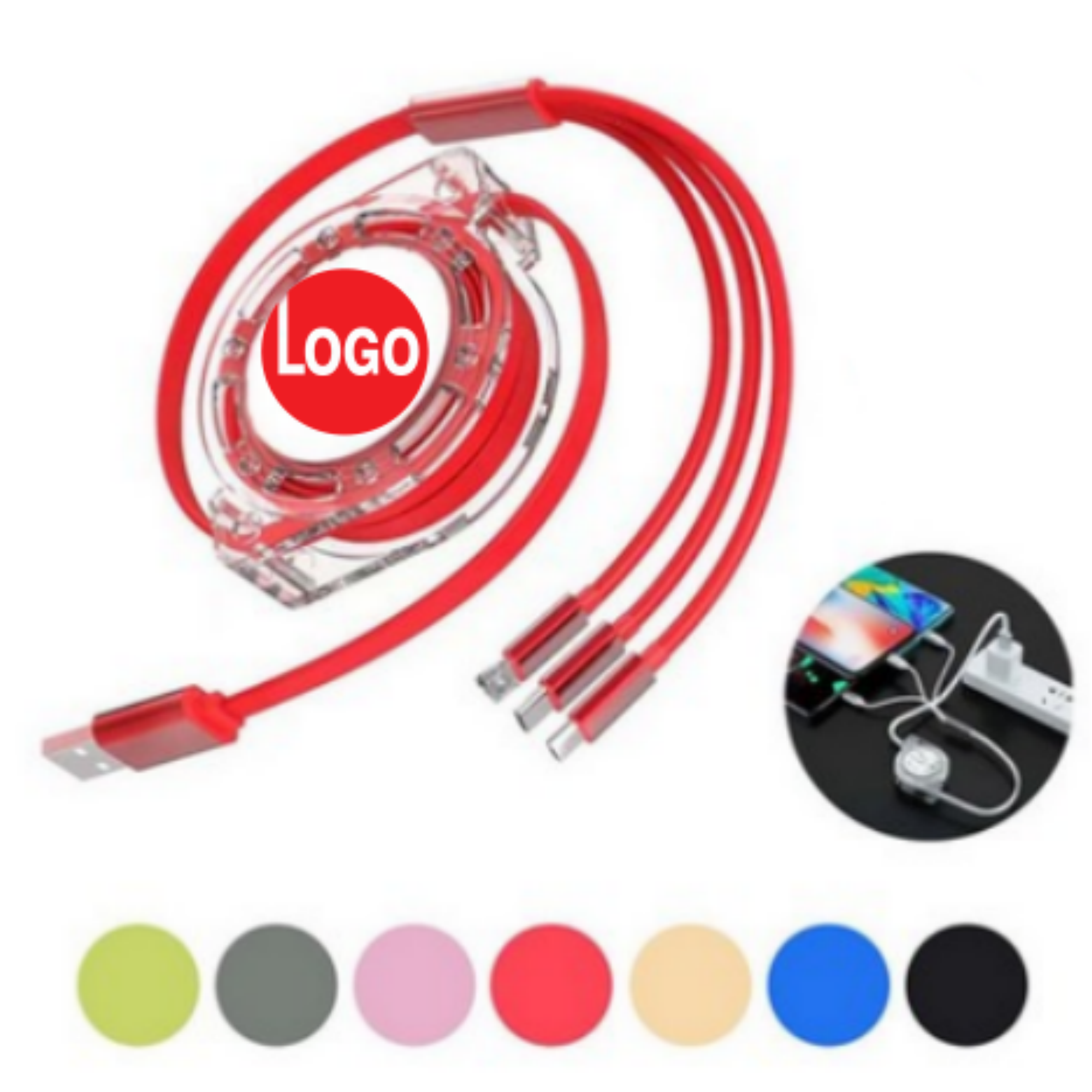 3 in 1 Retractable Charging Cable 1