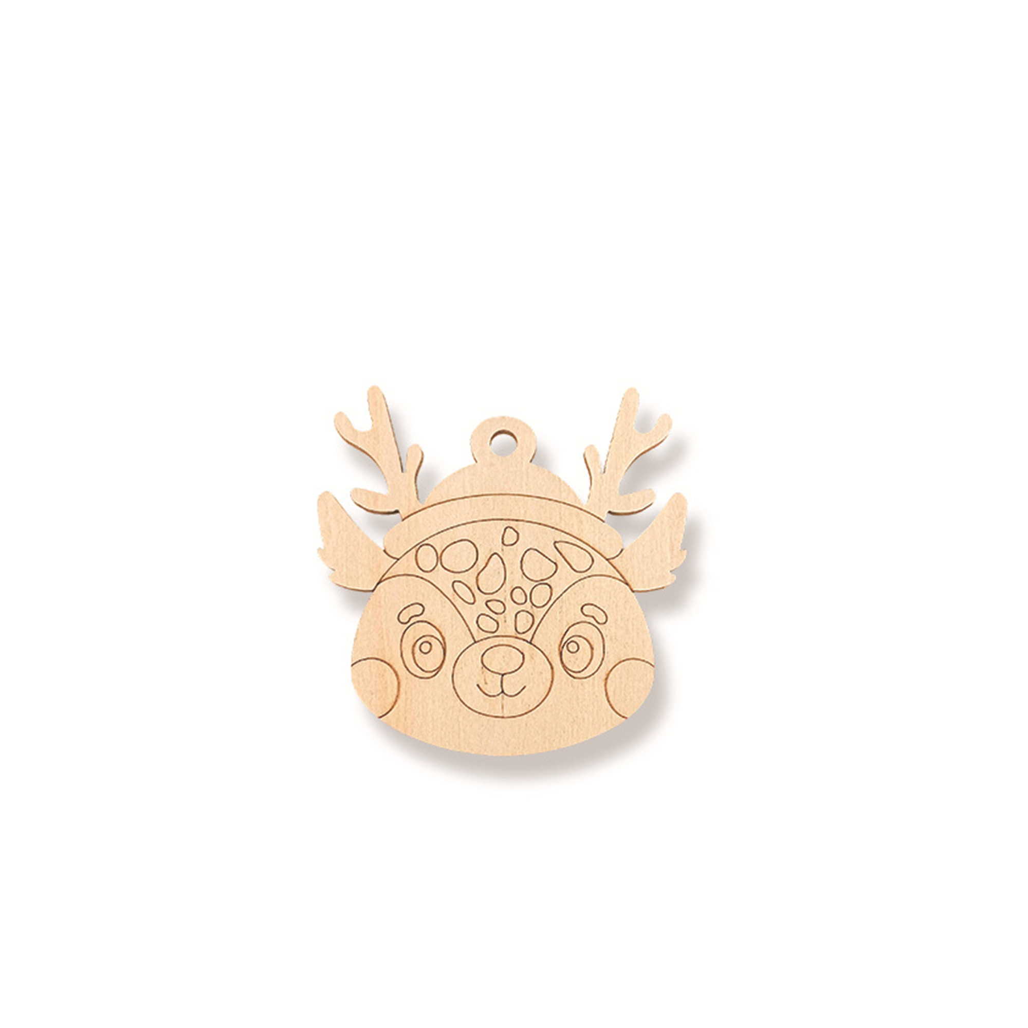 Natural Wood Christmas Tree Pendant 44