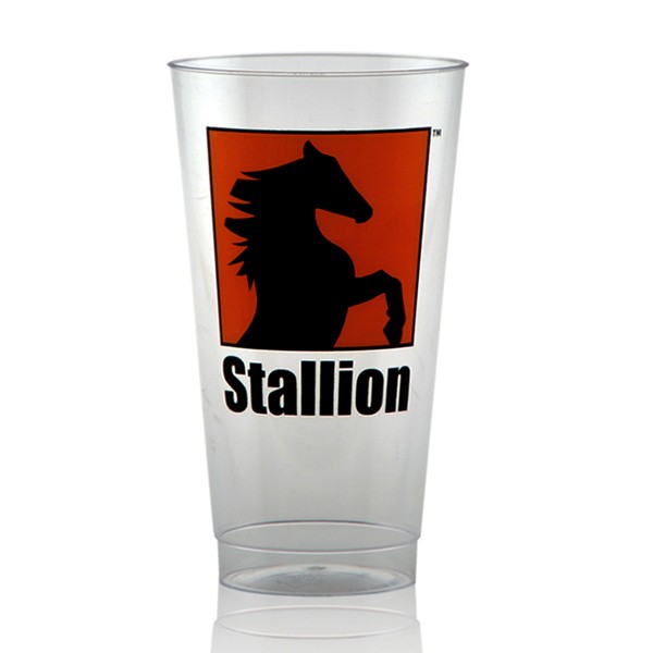 16 oz Hard Plastic Smooth Cup Clear Tradition Print 2