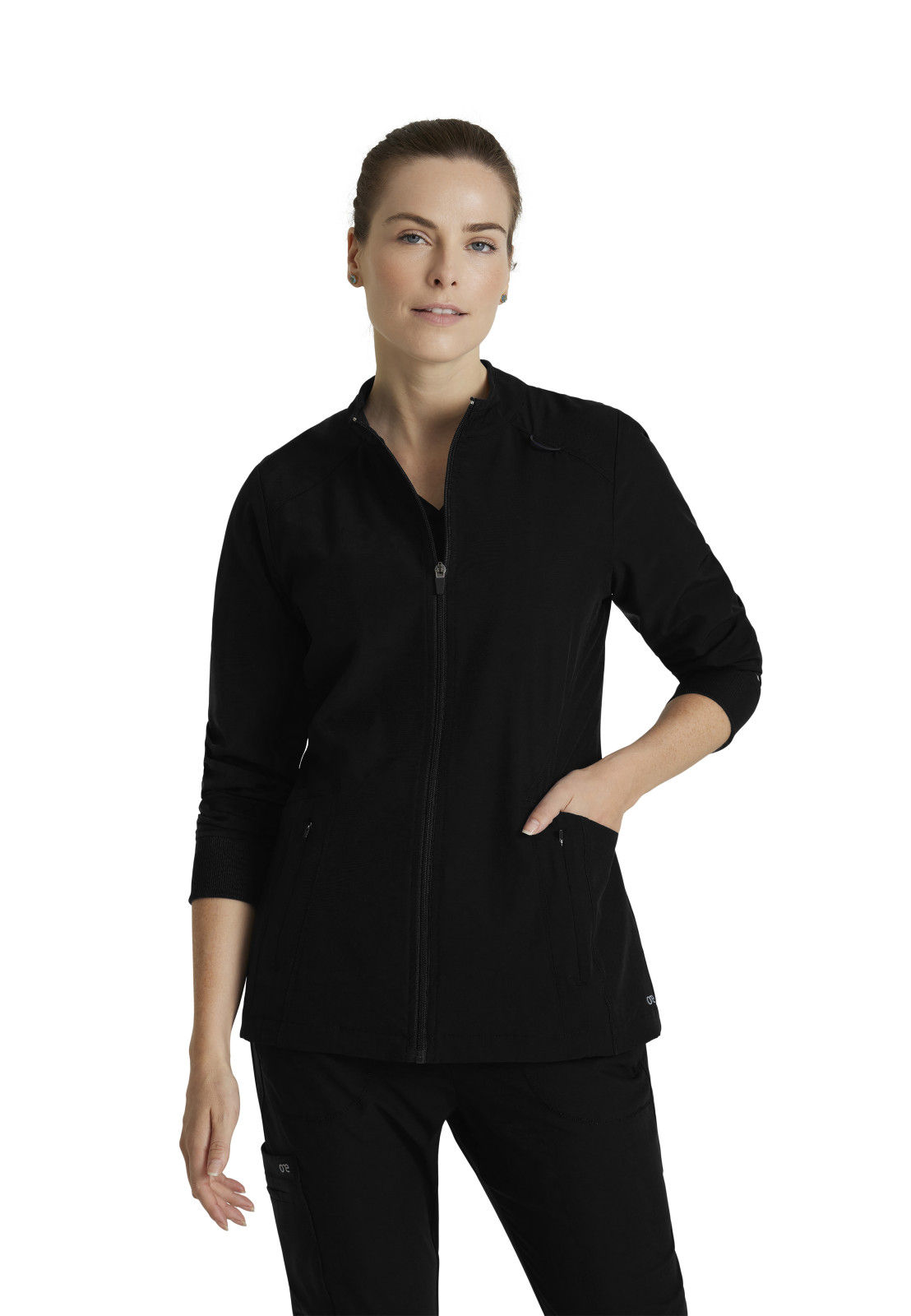 Barco One - Women's Four-Pocket Zip-Up Venture Warm-Up Scrub Jacket 2