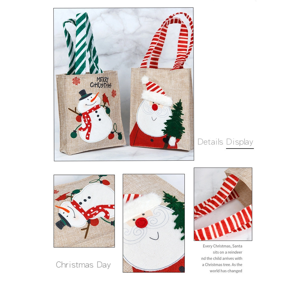 Christmas Gift Tote Bag, custom tote bag with logo imprint 3