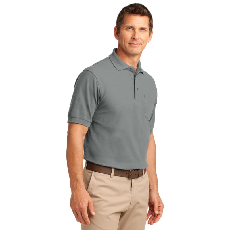 Port Authority Silk Touch Polo With Pocket. 59