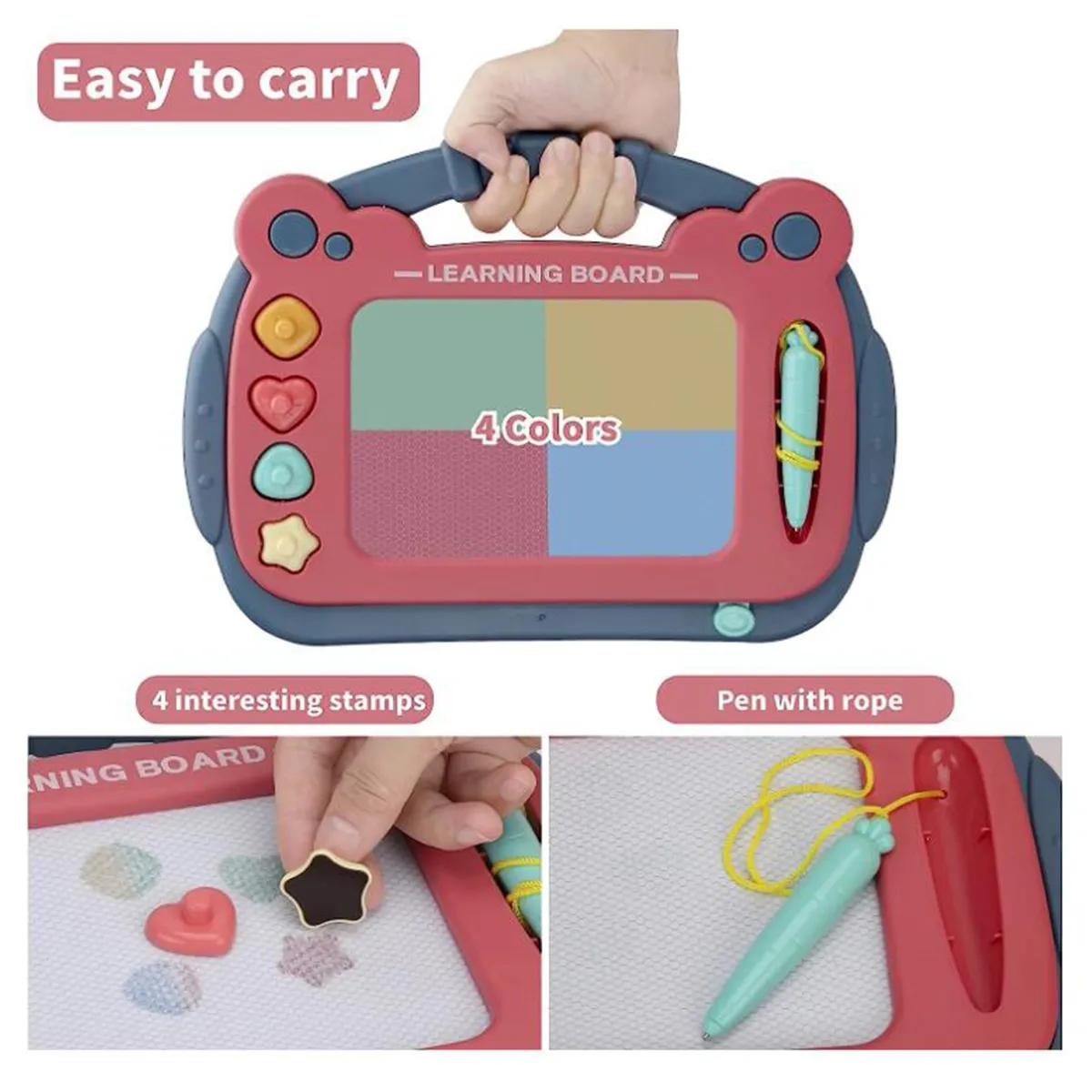 Magnetic Drawing Board, Color Erasable Doodle Writing Pad 5