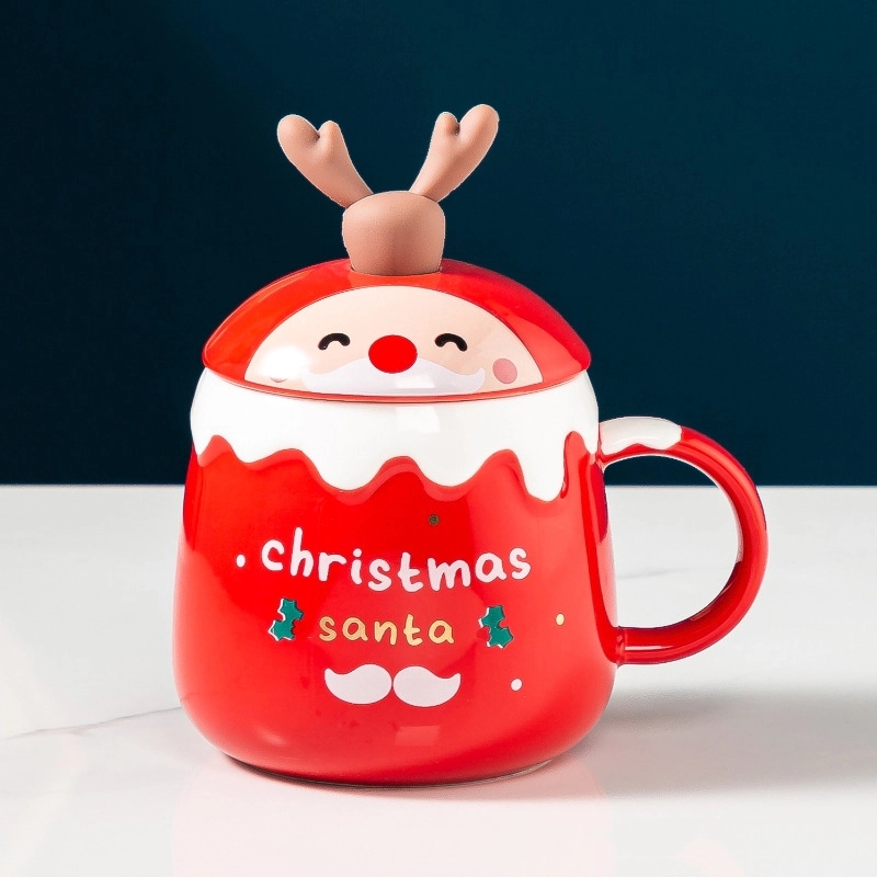 Christmas Antlers Shaped Coffee Ceramic Mug 1
