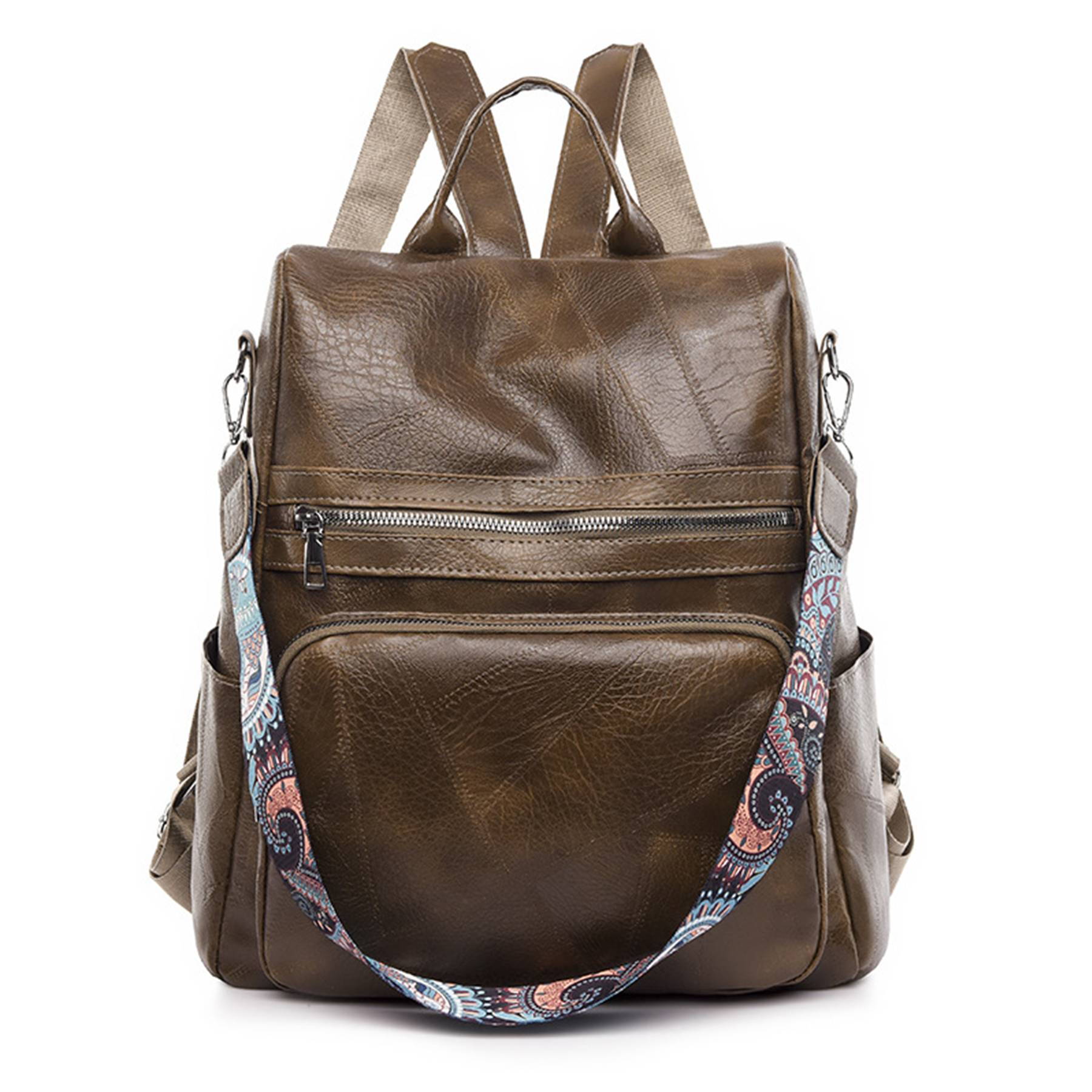Polyurethane Women Waterproof Purse Travel Backpack 9