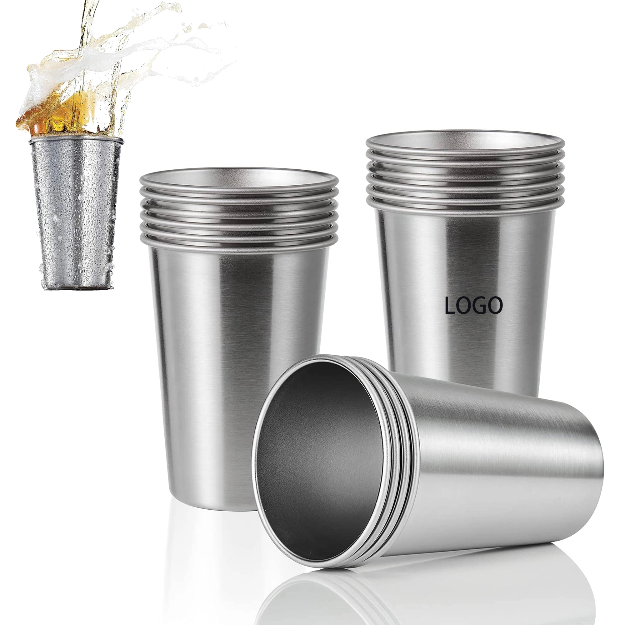 Stainless Steel Pint Cup 8 oz 2