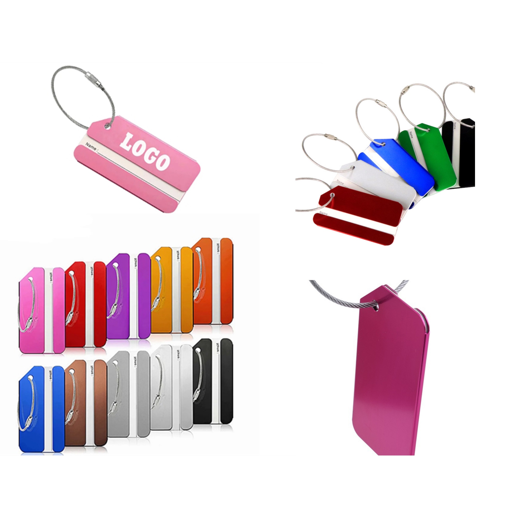 Durable Aluminum Travel Luggage Tag 2