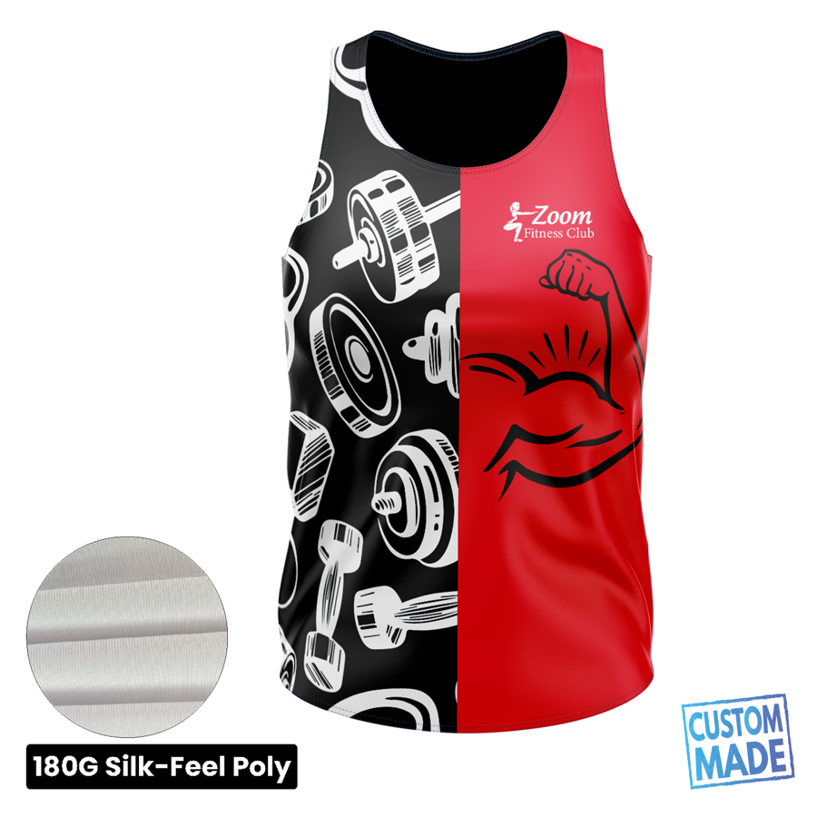 Women's Sublimation Jersey Style Tank Top - 180G Cotton-Feel 1