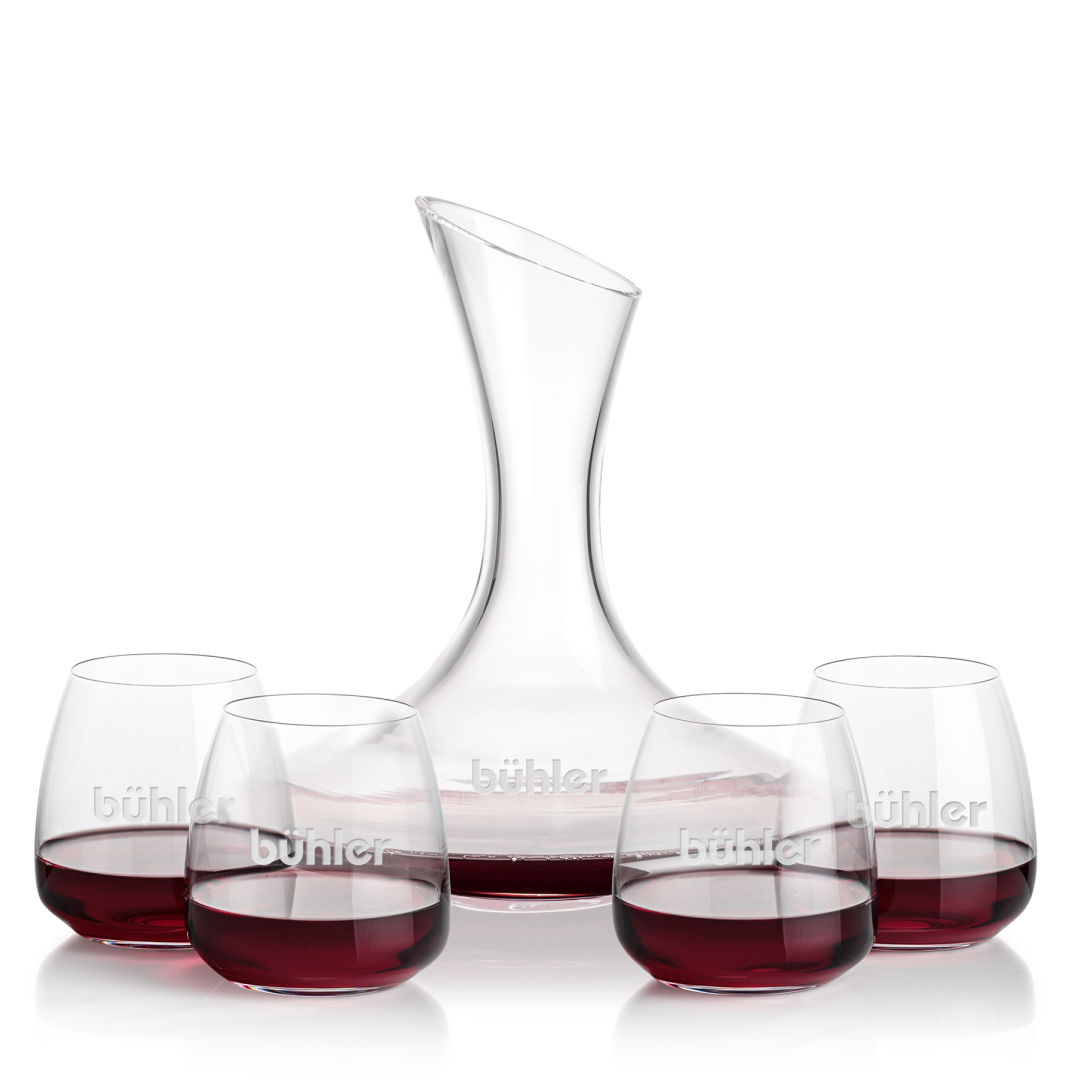 Madagascar Carafe & Hogarth Stemless Wine 2