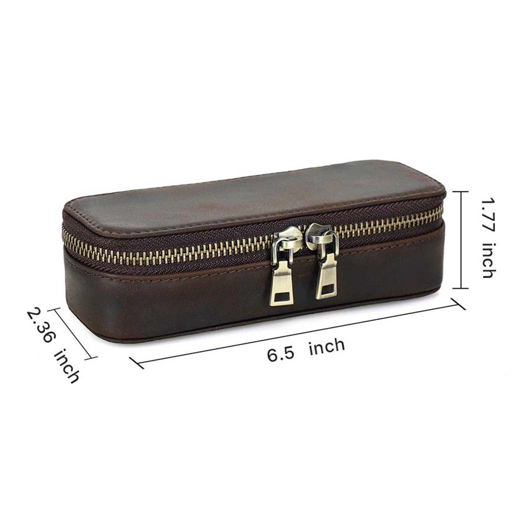 Genuine Leather Jewelry Box Organizer Make-up bag Women 5