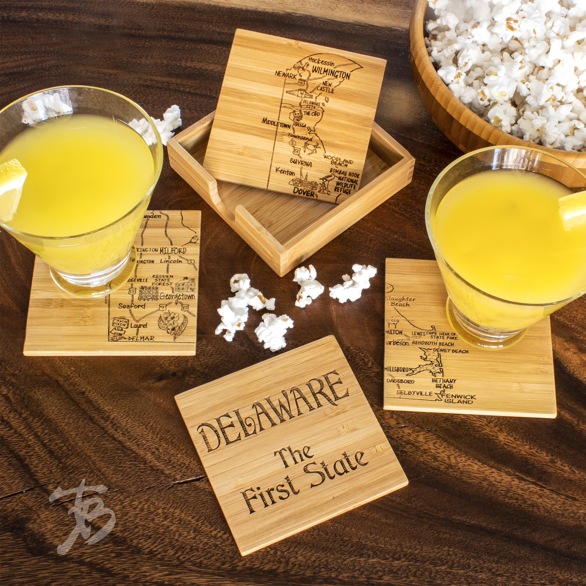 Delaware Puzzle Coaster Set 3