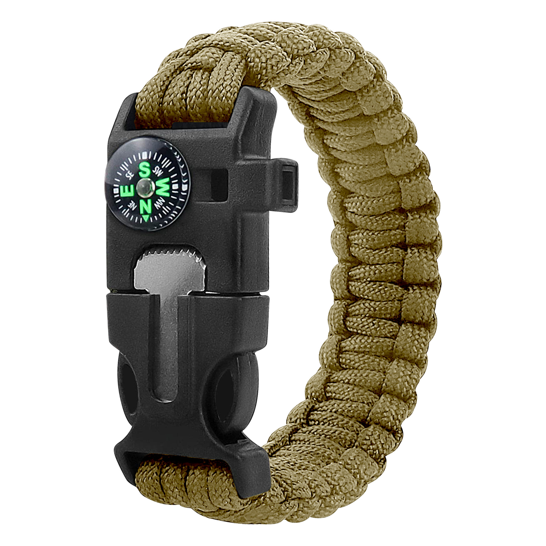 6-In-1 10'' Survival Polyester Paracord Bracelet 6