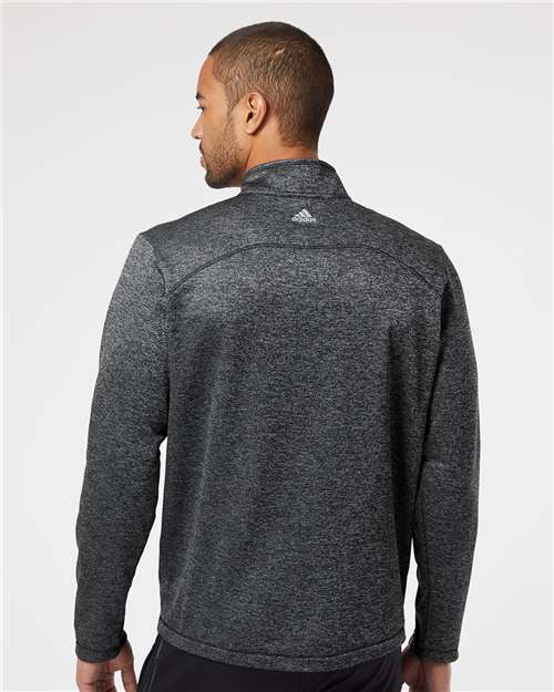 Brushed Terry Heathered Quarter-Zip Pullover A284