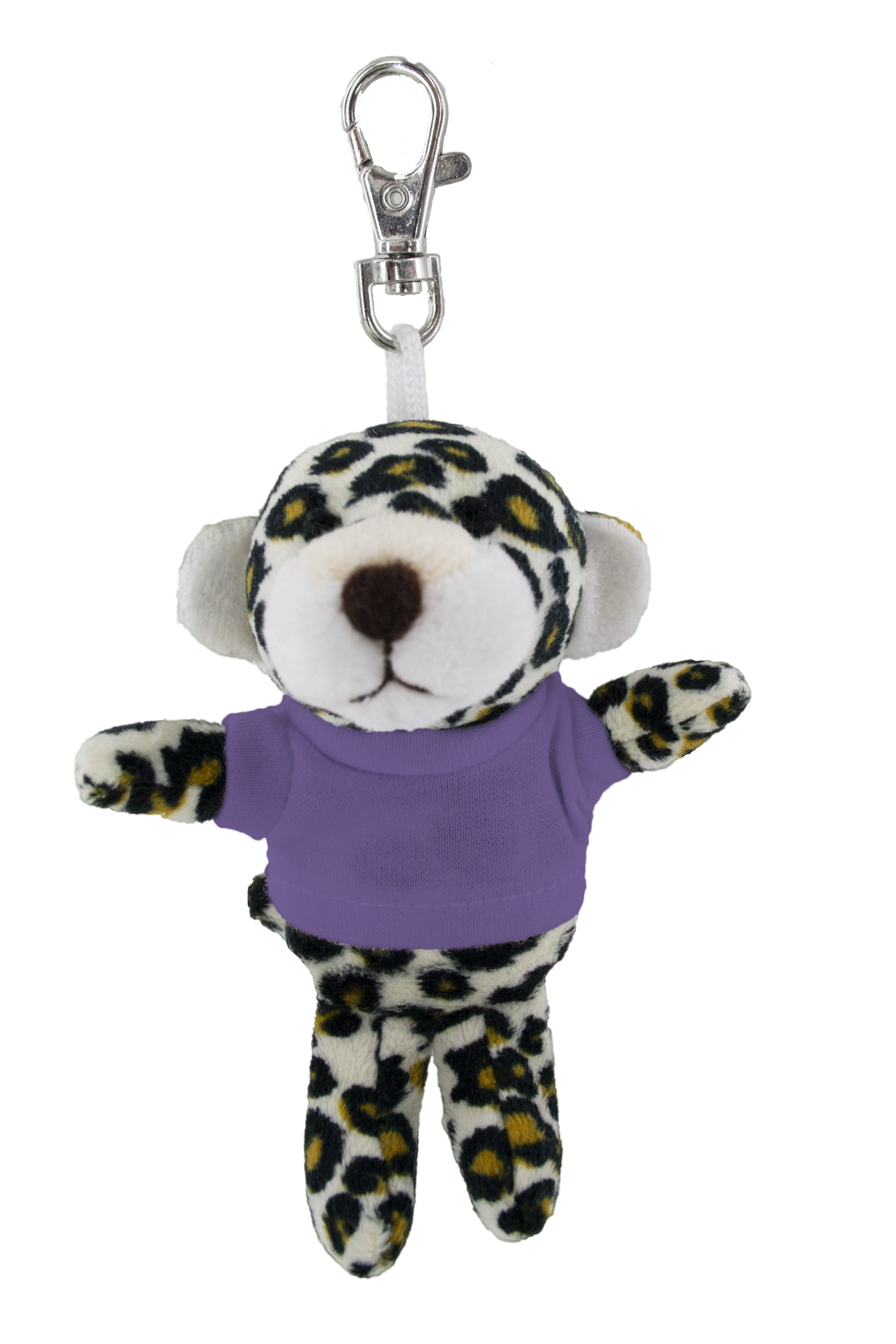 Soft Plush Leopard Keychain With Tee 2