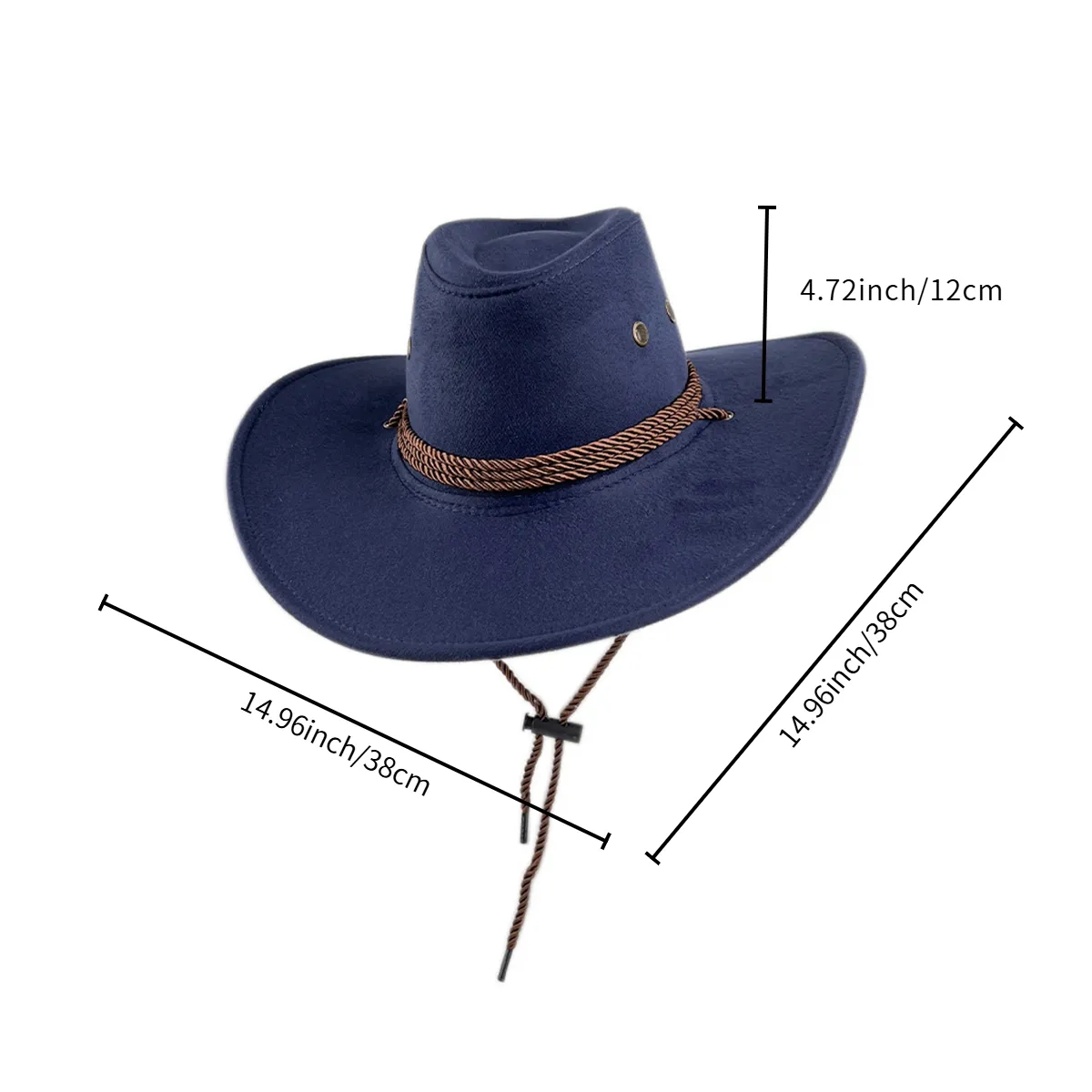Vintage Suede-Look Western Cowboy Hat 3