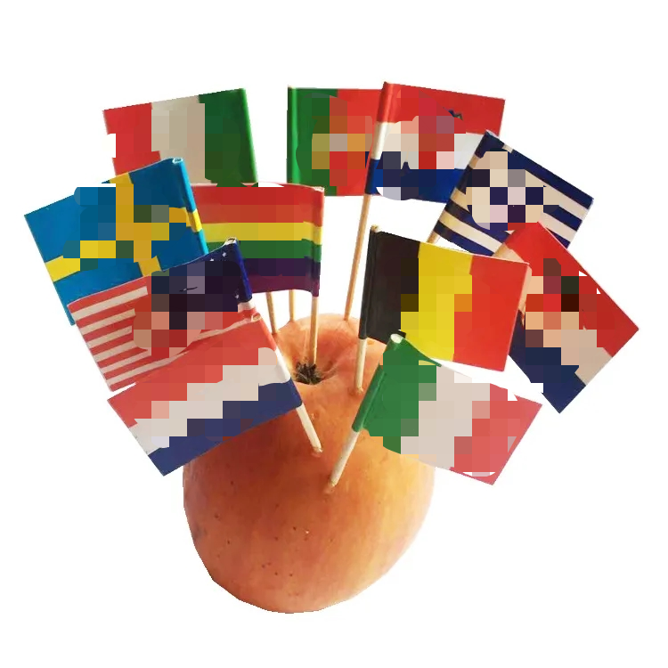 Custom Toothpick Flag With 4" Stick 4