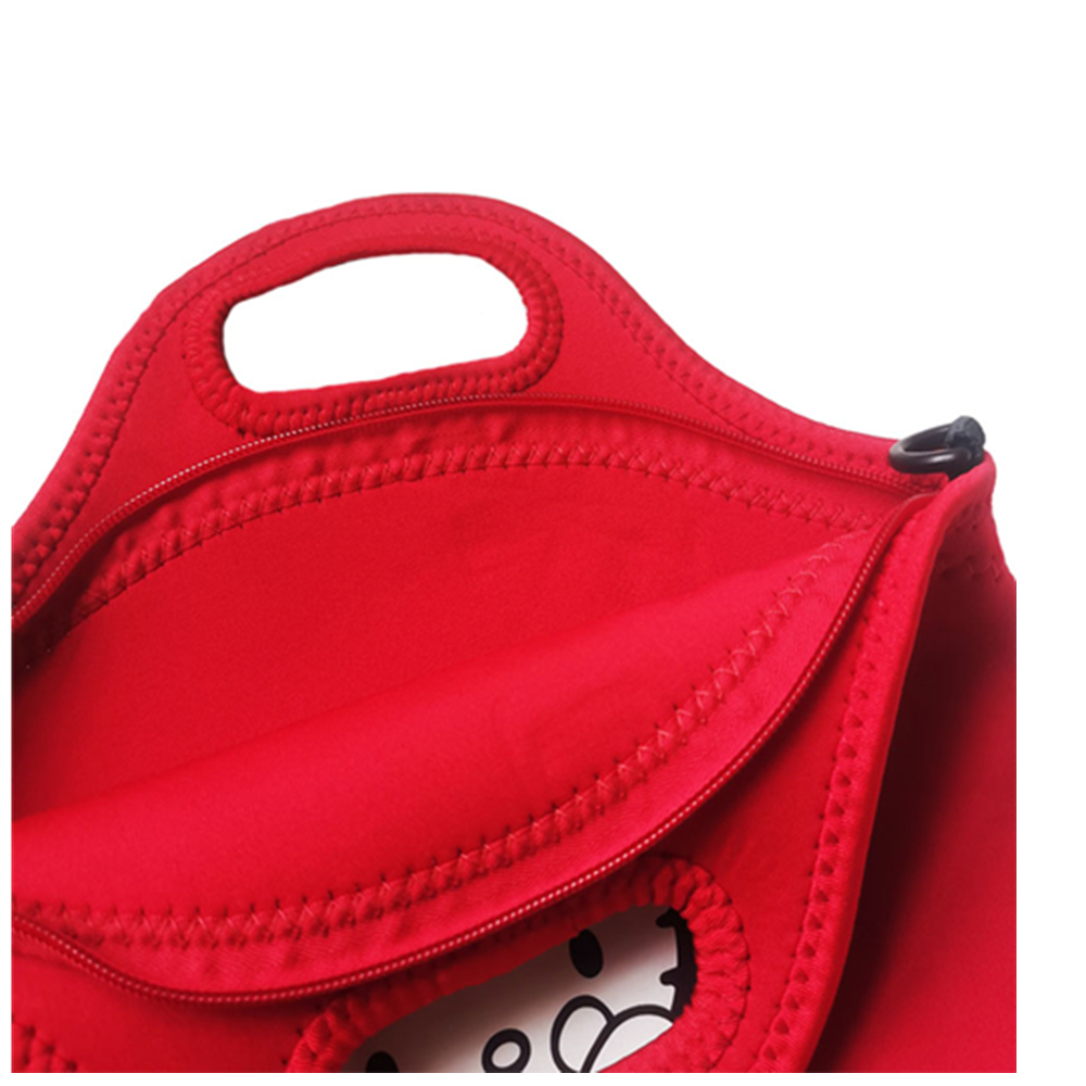 Zippered Neoprene Cartoon Lunch Cooler Tote Bag 4