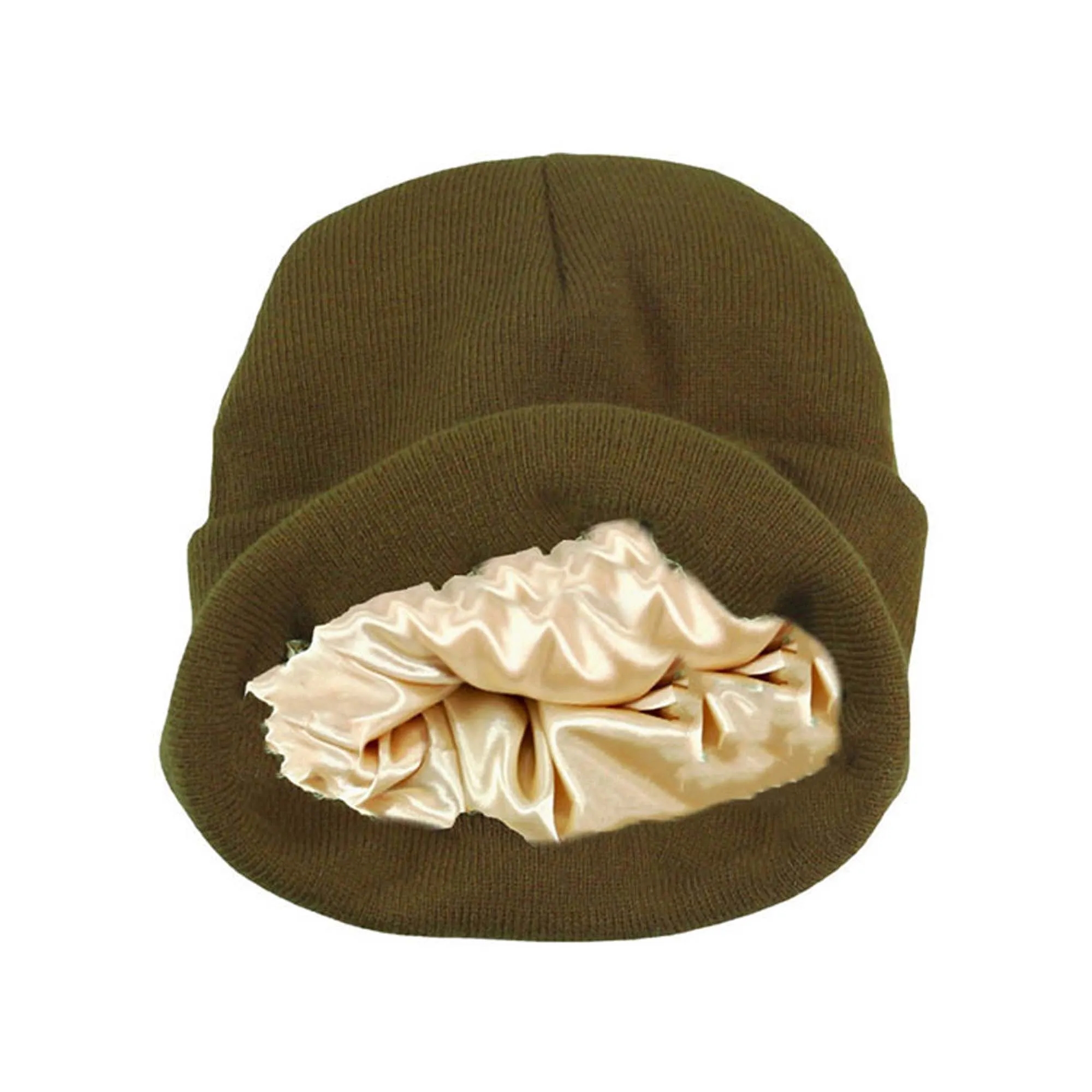 Kinitted Beanie Cap With Satin Lined 1