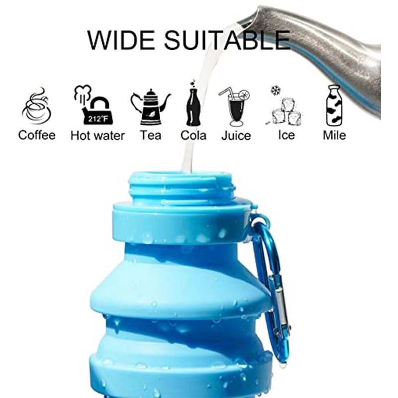Silicone Folding Camping Cup Foldable Water Bottle 8