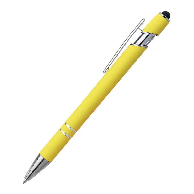 Promotional Soft Rubber Incline Stylus Metal Pen 7