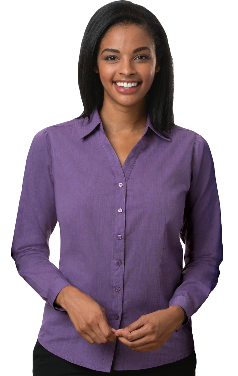 Ladies' L/S Crossweave Shirt 3