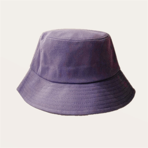 Washed Cotton Single-Sided Bucket Hat 2