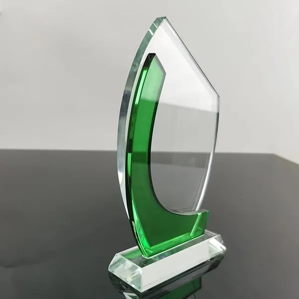Green Edge Crystal Plaque Awards 5