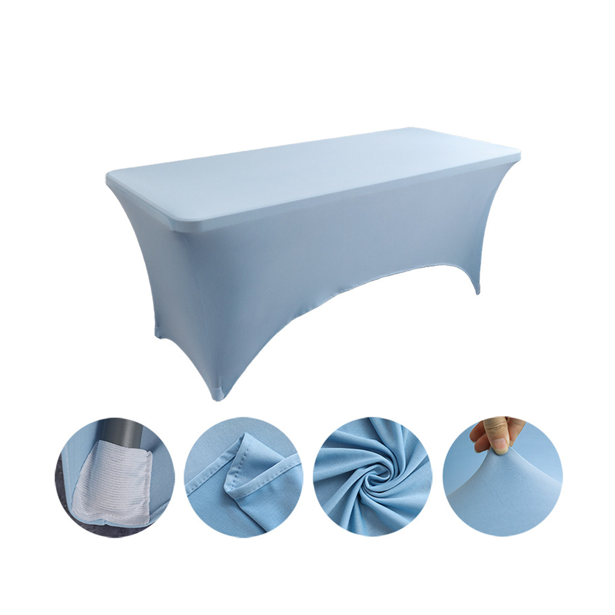 Six Foot Elastic Table Cover For Hotel And Restaurant Use 5