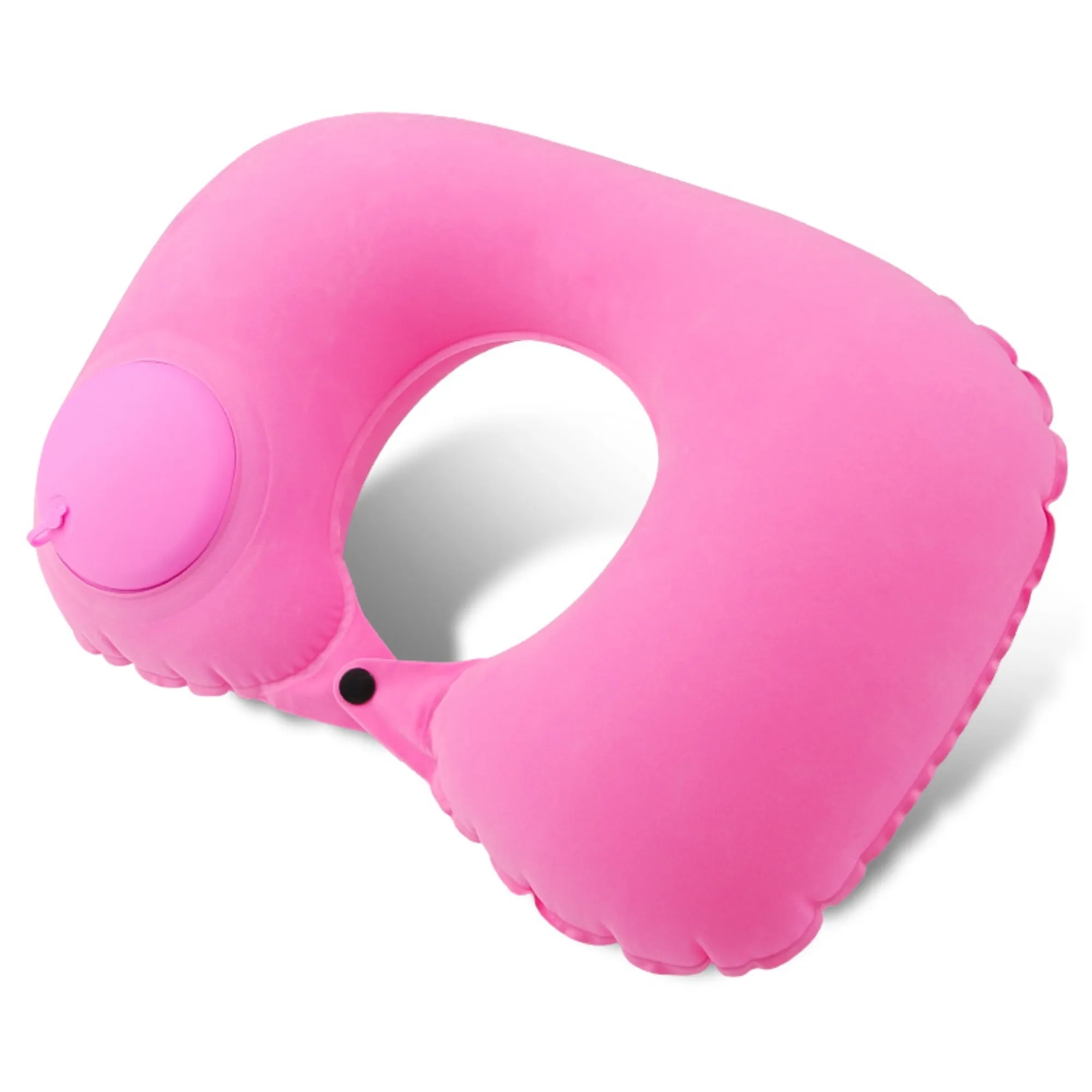 Custom Air Pump U-Shape Inflatable Neck Pillow Travel 1