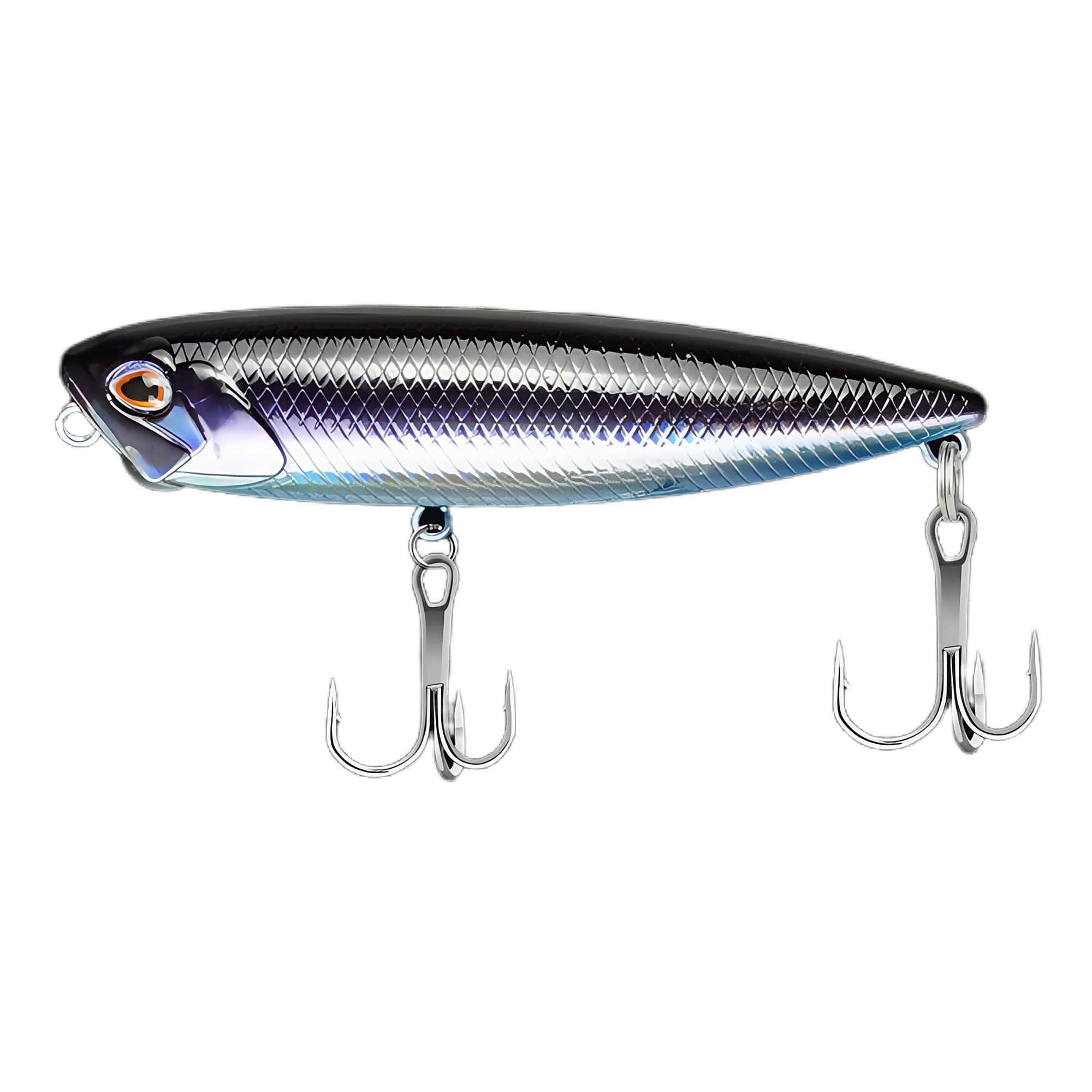 14.5g Topwater Zigzag Walking Bait Floating Pencil Lure with Rattles for Bass and Pike 2
