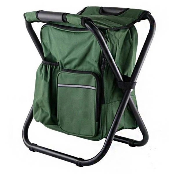 Folding Camping Chair Stool Backpack with Cooler Picnic Bag 5