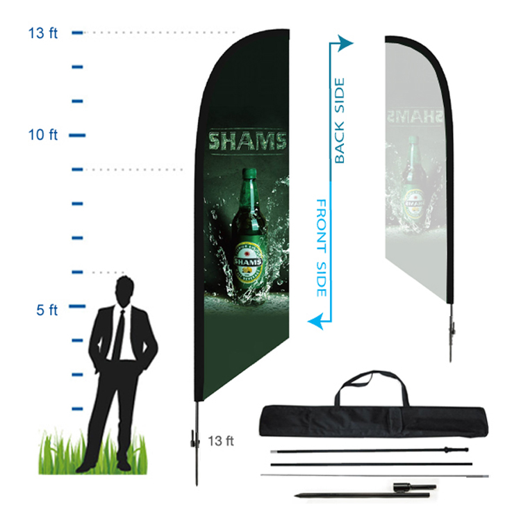 13 ft. Angled Advertising Flag Kit 3 (Single Sided) 2