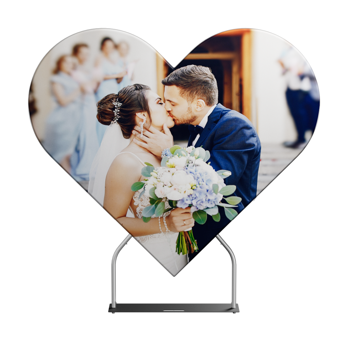 79"wx77"h Heart Shaped Backdrop Display Kit - Double Side Imprint 2