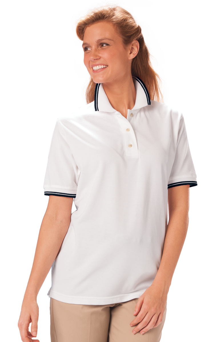 Ladies' Superblend Tipped Pique Polo 9