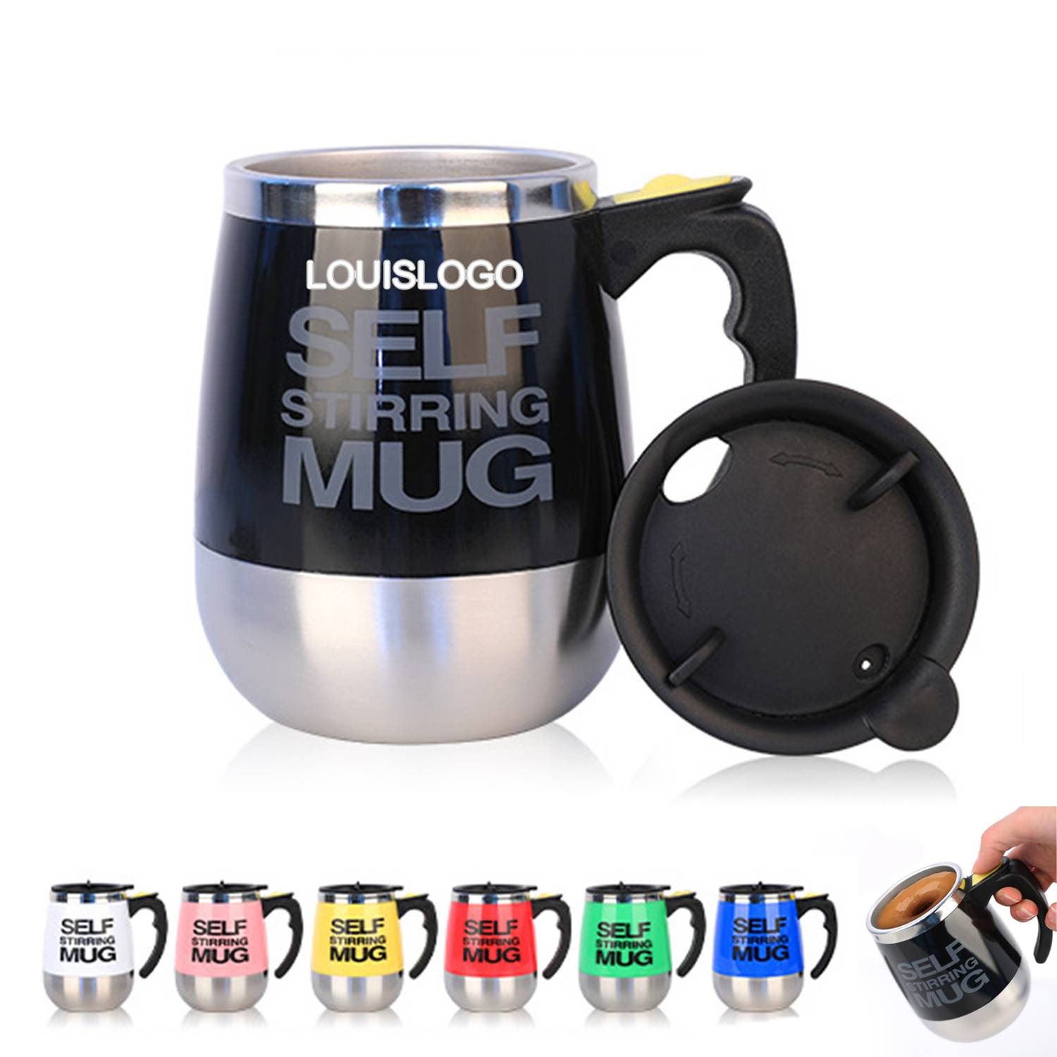 14OZ Stailess Steel Self Stirring Mug 6