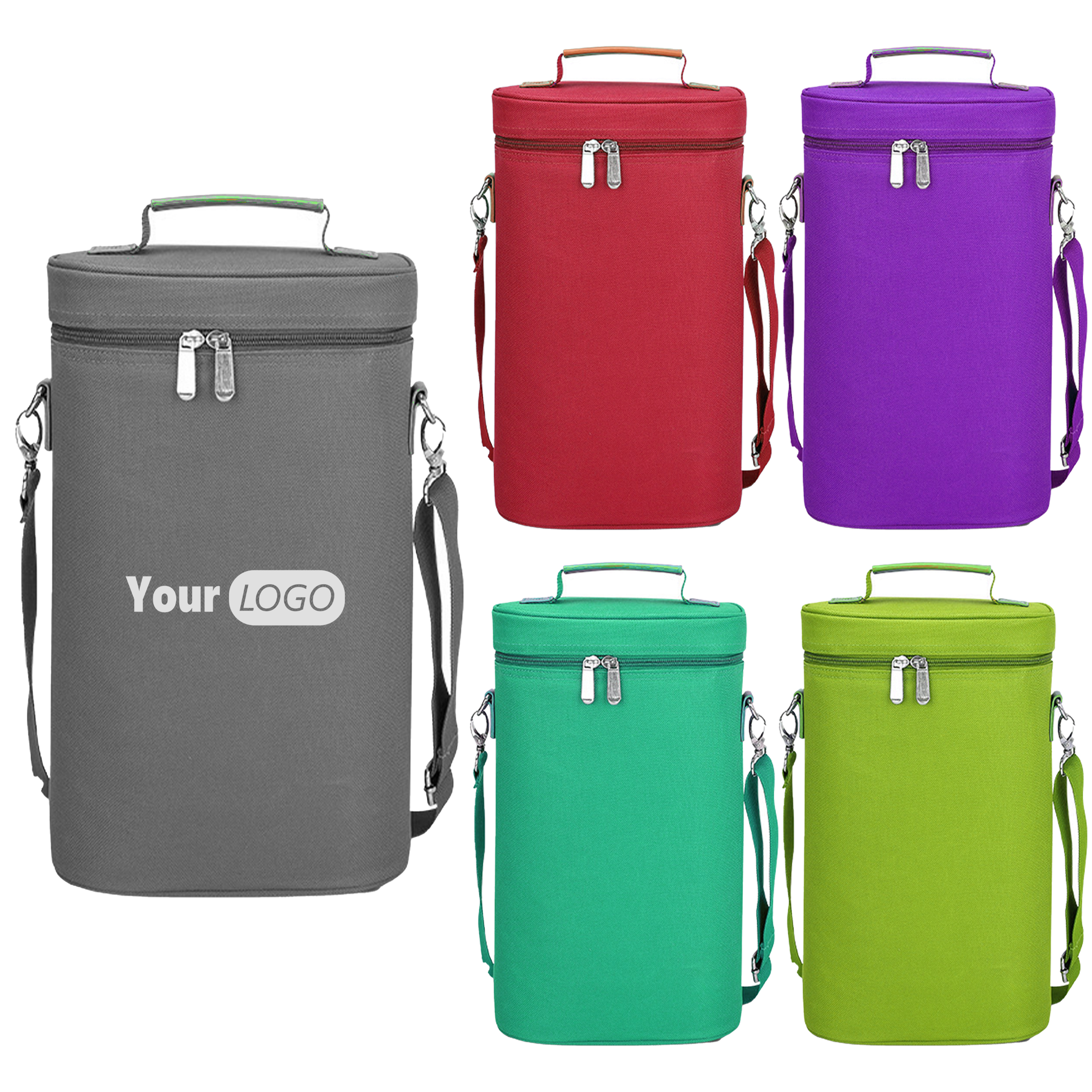 Other Fabric Custom Insulated Wine Carrier 2