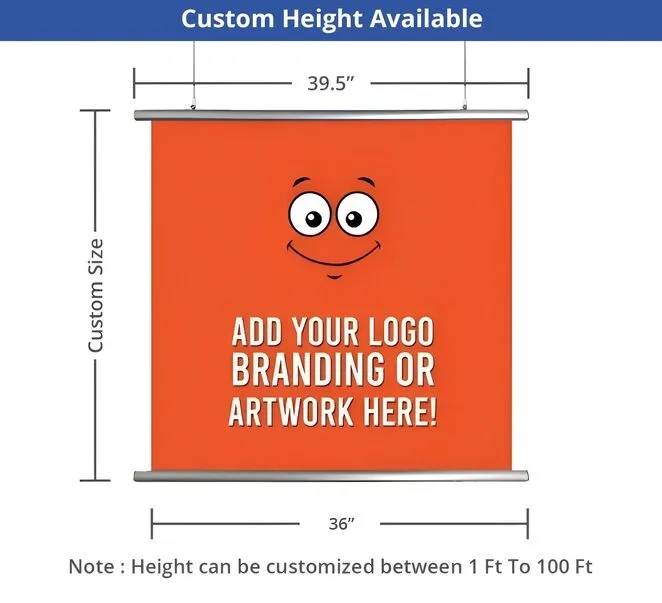Hanging Clamp Bar Banners - 3' x 2' 5