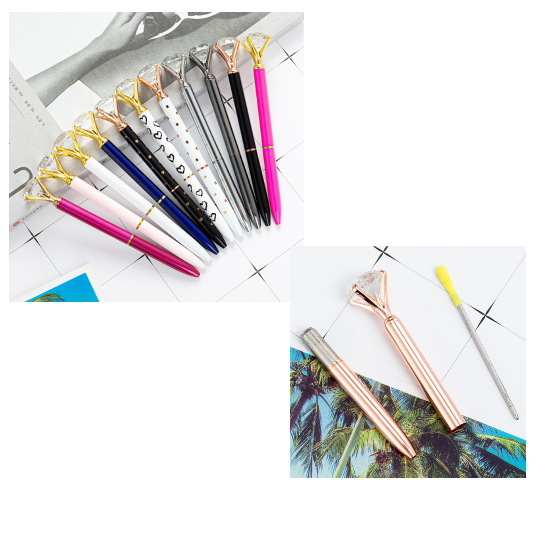 Big Crystal Diamond Queen'S Scepter Ball Pen 2