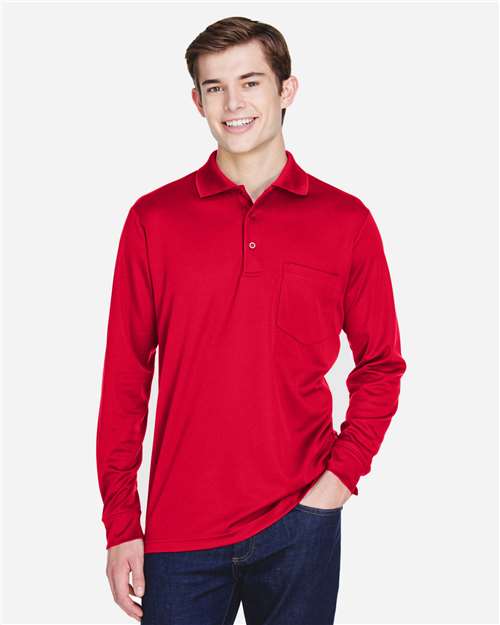 Men's Pinnacle Performance Long Sleeve Piqué Polo with Pocket - 88192P 31