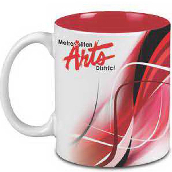 11 Oz. White/Cobalt Blue Two Tone Ceramic Mug 1