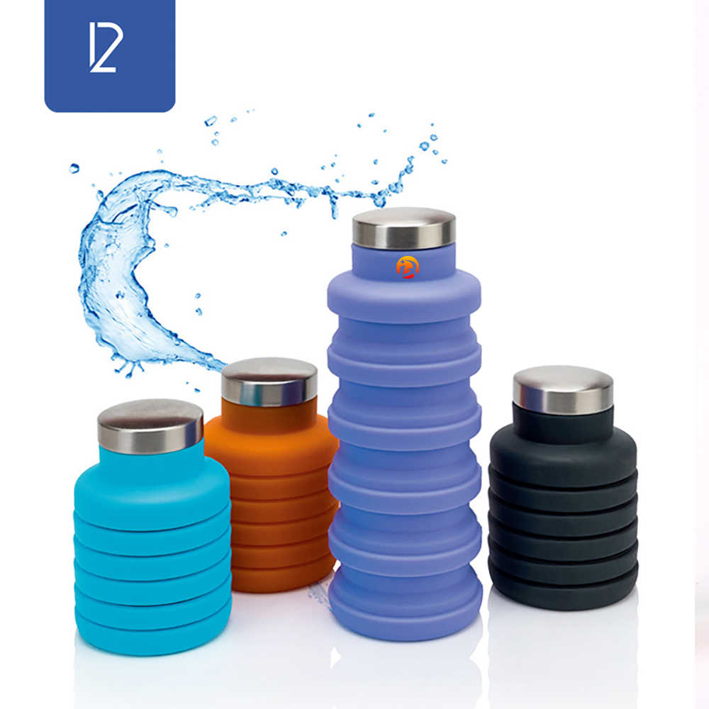 17 Oz. Silicone Collapsible Water Bottle 1