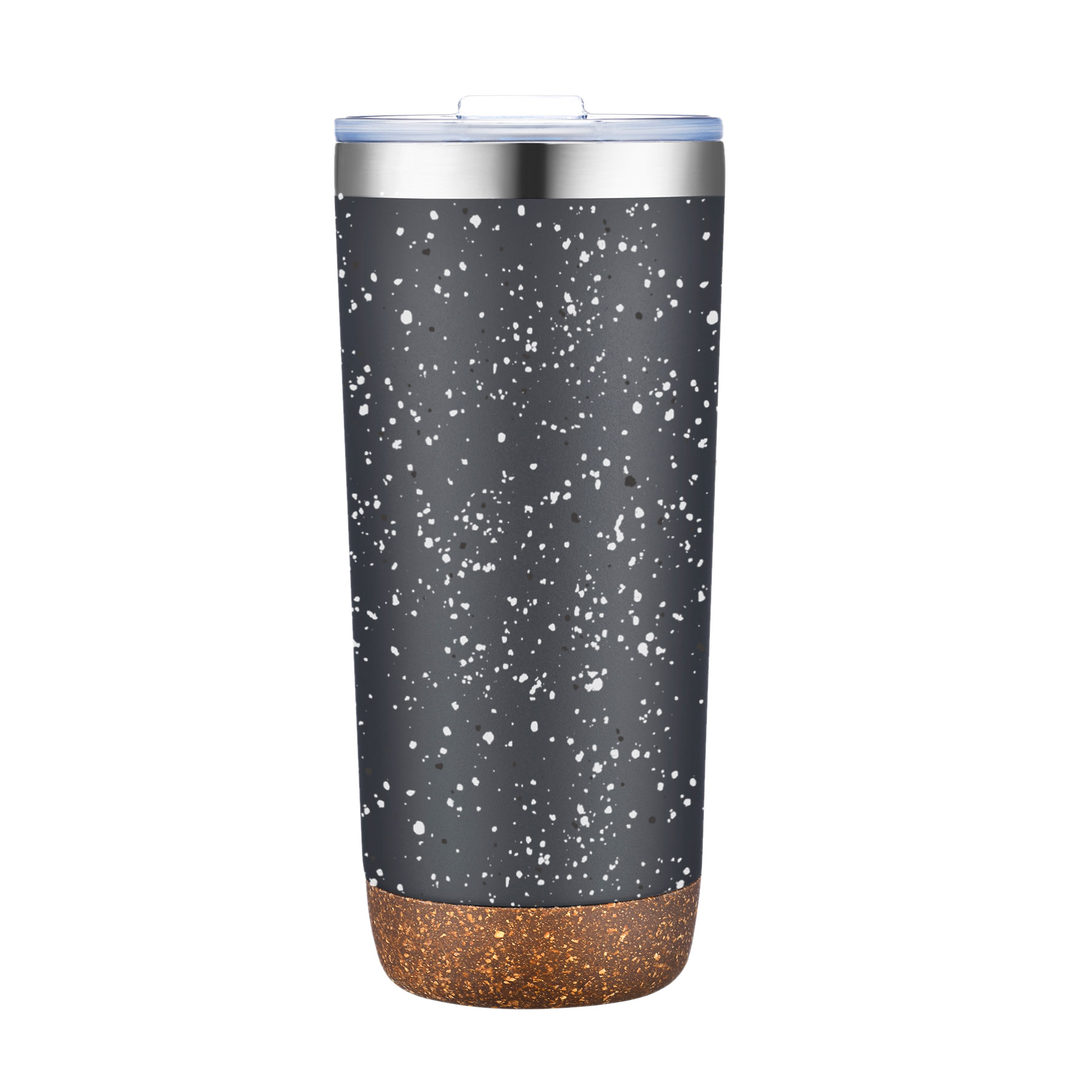 22 oz. Speckled Design Double Wall Steel Cork Bottom Tumbler 6