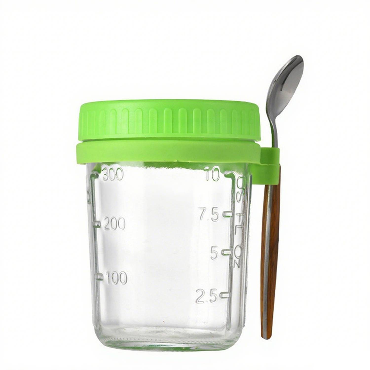 13oz Lead Free Glass Mason Jars w/Spoon 11
