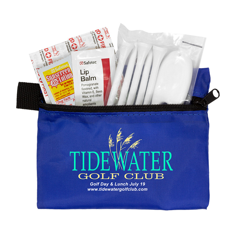 "DEL MONTE" 14 Piece Golf Kit Components inserted into Zipper Pack 41
