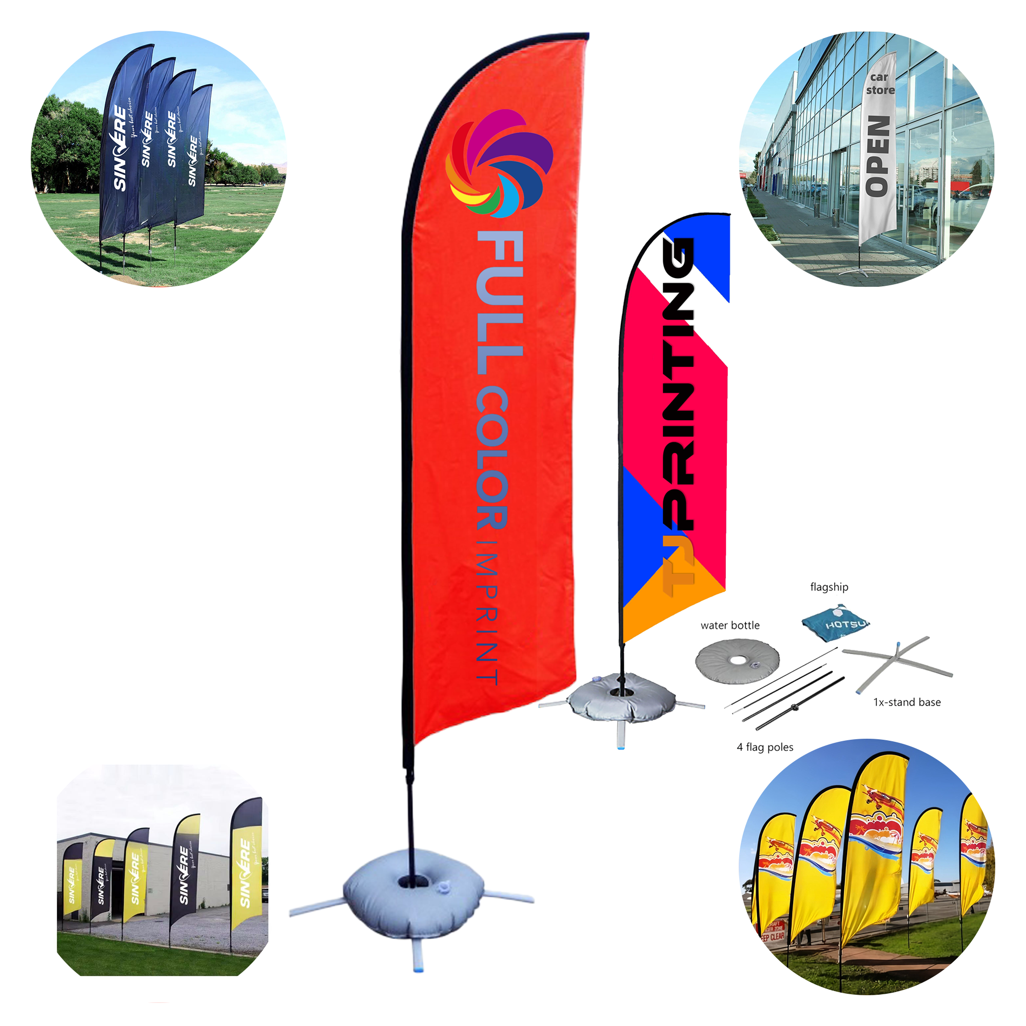 MOQ 5pcs Custom Business Feather Flag 1