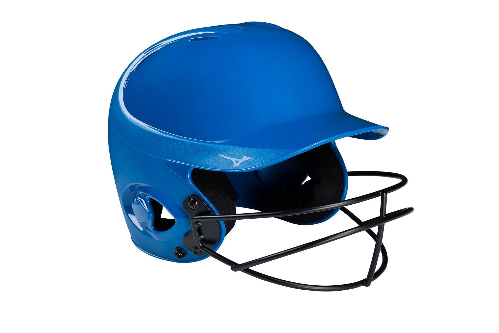 MVP Series Solid Batting Helmet with Fastpitch Softball Mask 9