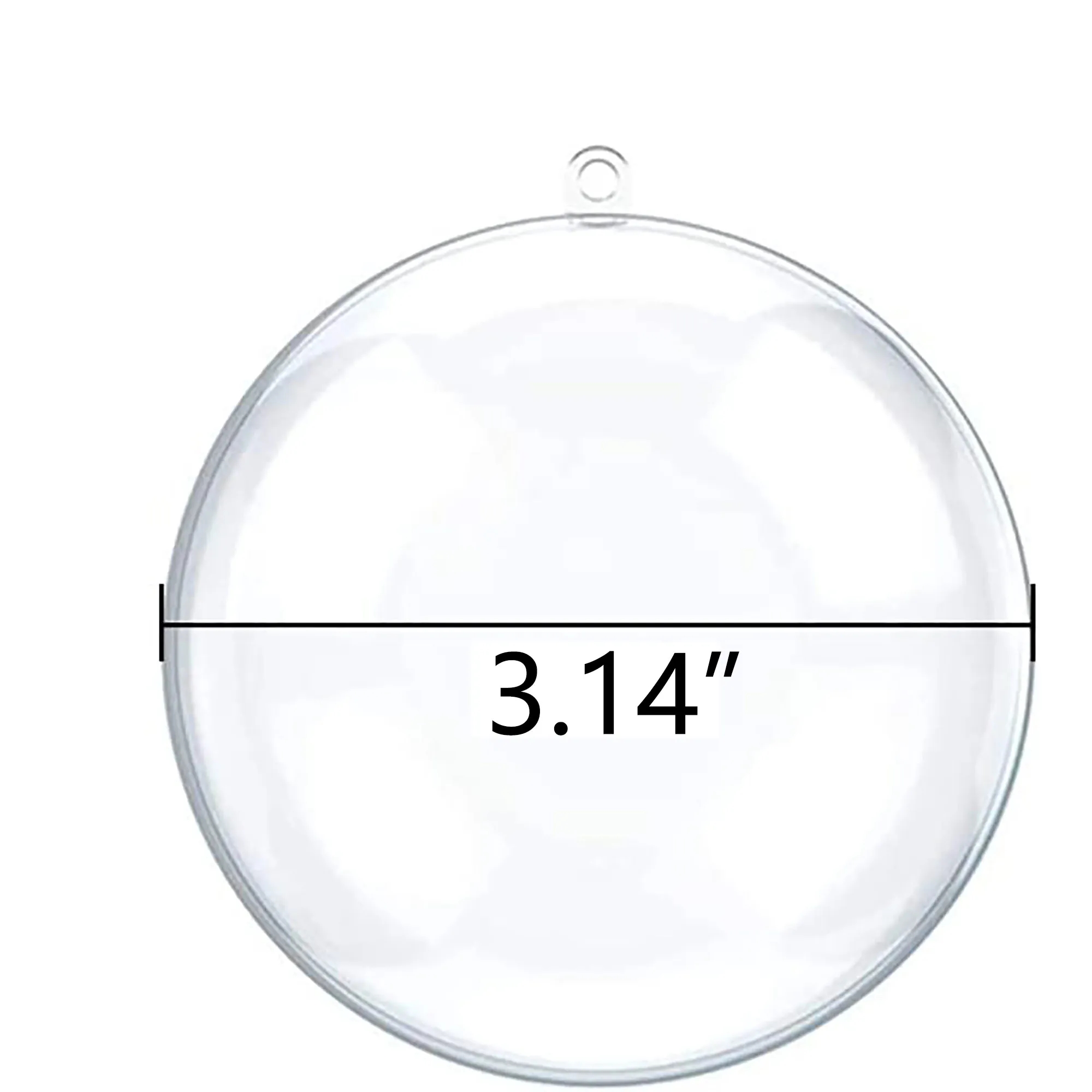 3.14 inch Filling Transparent Plastic Decorative Ball 2