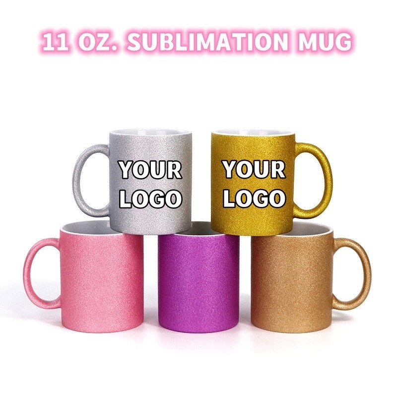 11 oz Full Color Sublimation Sparkly Ceramic Mug 2