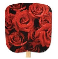 Scenic & Still Life Stock Roses Hand Held Fan