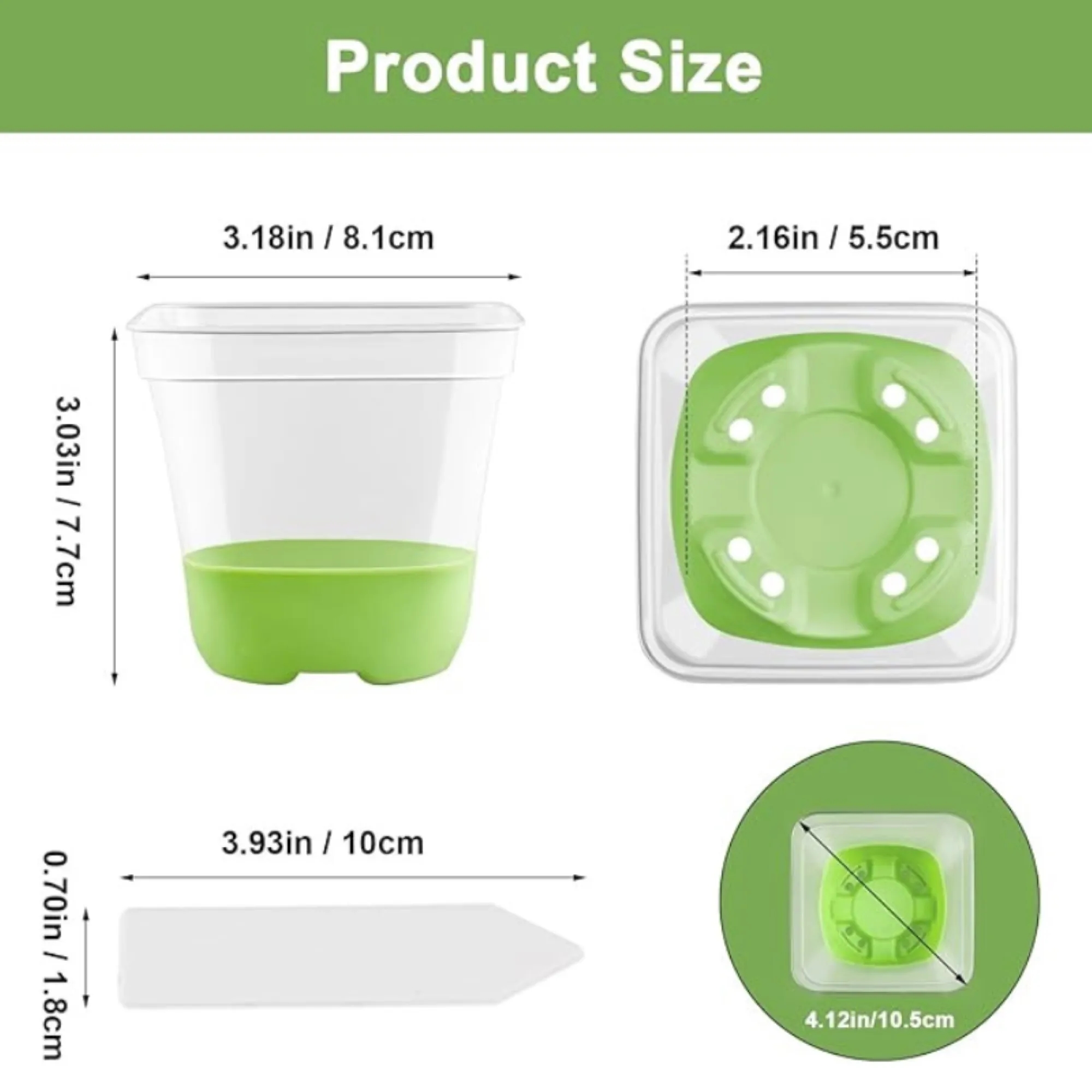 3-Inch Transparent Planting Seedling Tray 3